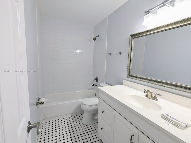 7431 SW 135th Ave, Miami, FL 33183 - full bathroom with vanity, toilet, and bathing tub / shower combination