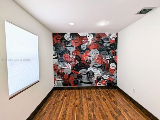 7431 SW 135th Ave, Miami, FL 33183 - unfurnished room with baseboards, recessed lighting, wood finished floors, and visible vents