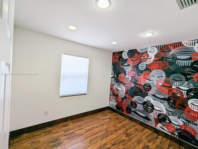 7431 SW 135th Ave, Miami, FL 33183 - unfurnished room featuring baseboards, recessed lighting, wood finished floors, and visible vents