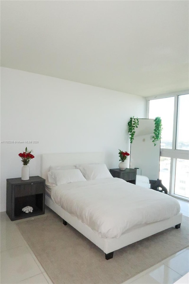 view of tiled bedroom