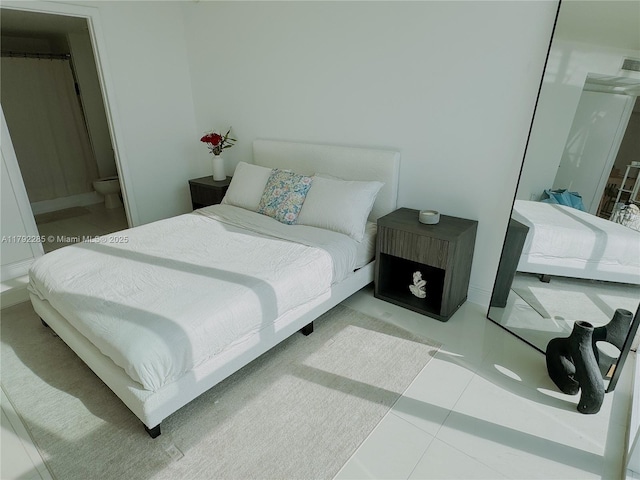 view of tiled bedroom