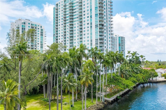 view of property featuring a water view