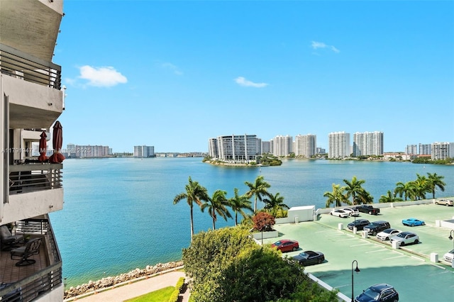 water view with a view of city