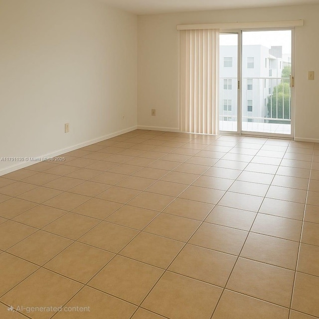 8240 SW 210th St Unit 313, Cutler Bay, FL 33189 - empty room featuring light tile patterned flooring and baseboards