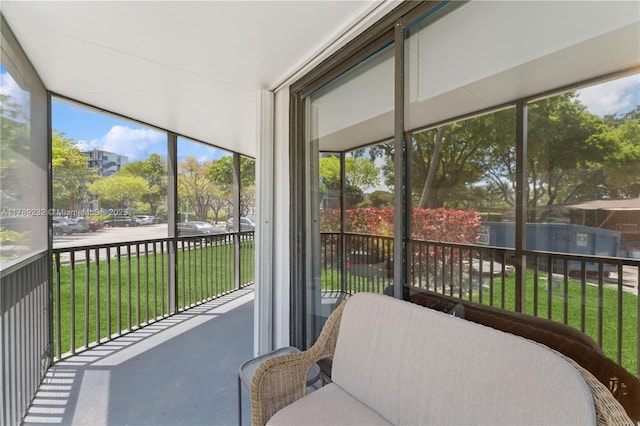 sunroom with a healthy amount of sunlight