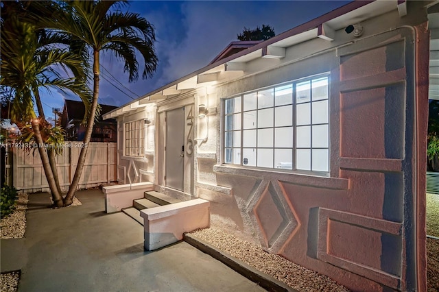 exterior space with fence