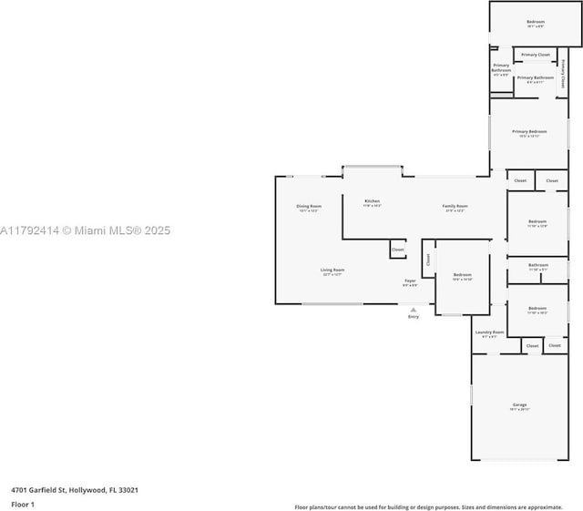 4701 Garfield St, Hollywood, FL 33021 - floor plan