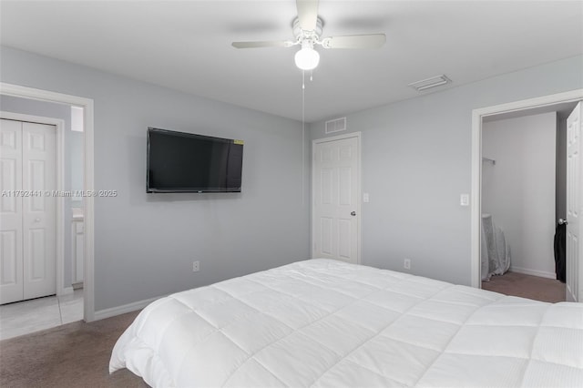 1808 NE 7th Ave, Cape Coral, FL 33909 - bedroom with carpet, visible vents, a closet, and baseboards