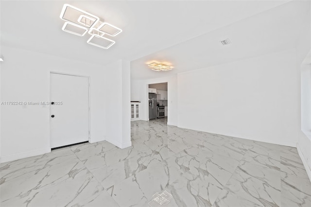 1683 NE 168th St, North Miami Beach, FL 33162 - interior space with baseboards, visible vents, and marble finish floor