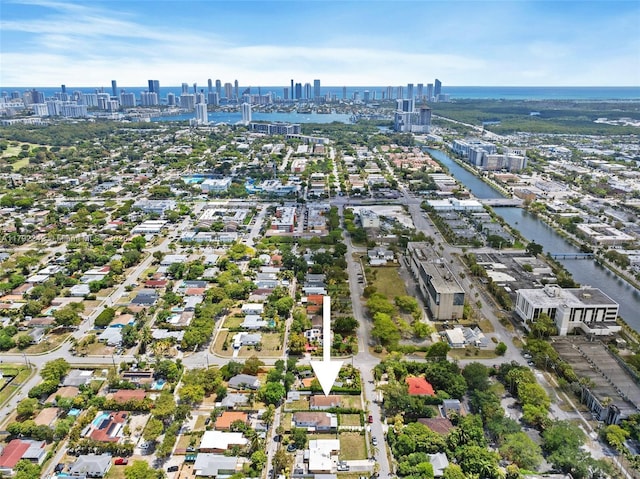 1683 NE 168th St, North Miami Beach, FL 33162 - drone / aerial view featuring a city view and a water view