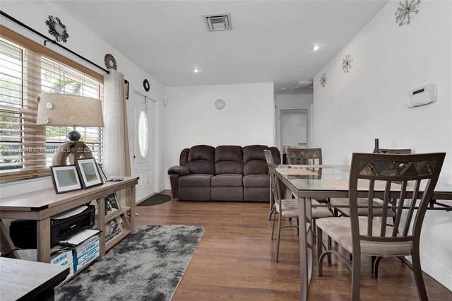 6550 SW 28th St, Miramar, FL 33023 - living room with visible vents, wood finished floors, and baseboards