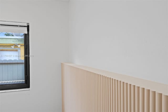 hallway with radiator heating unit