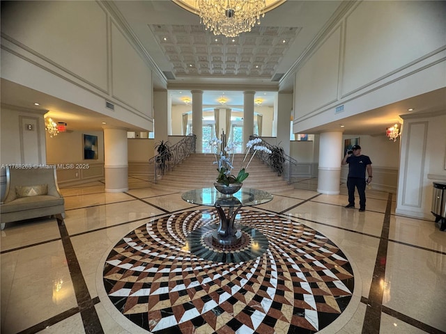 common area featuring stairway and visible vents