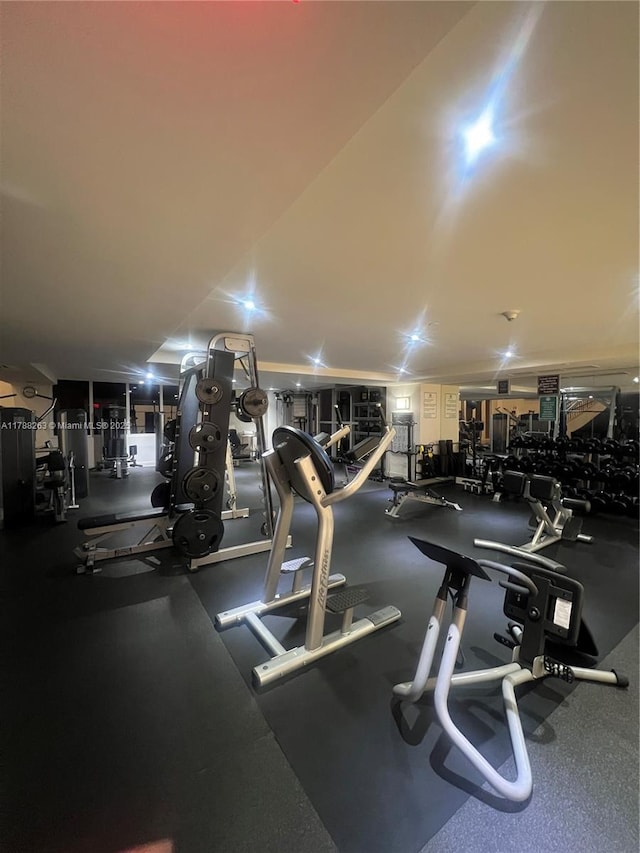 view of gym