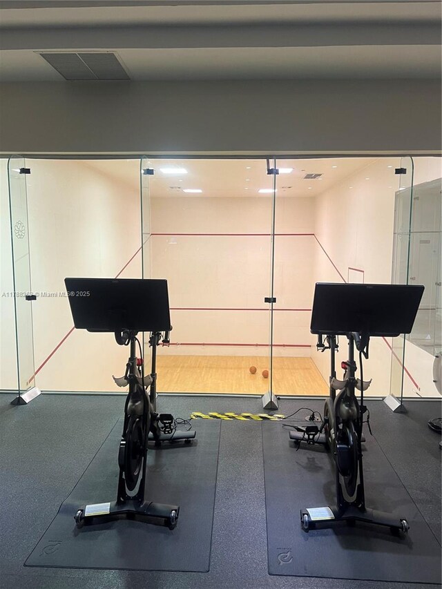 view of gym