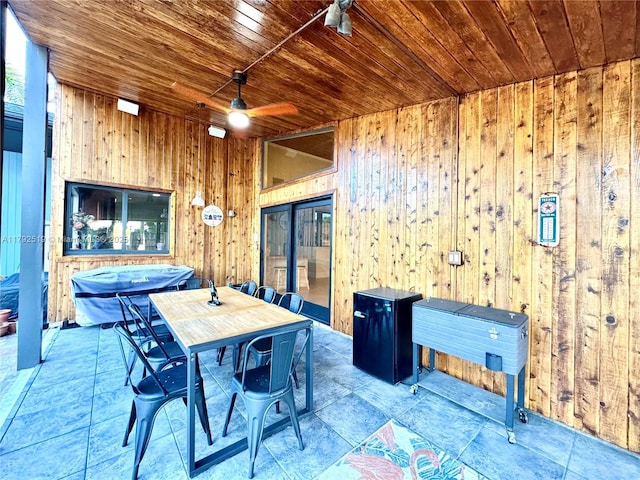 3699 Lakeview Blvd, Delray Beach, FL 33445 - view of patio / terrace with a ceiling fan and outdoor dining space