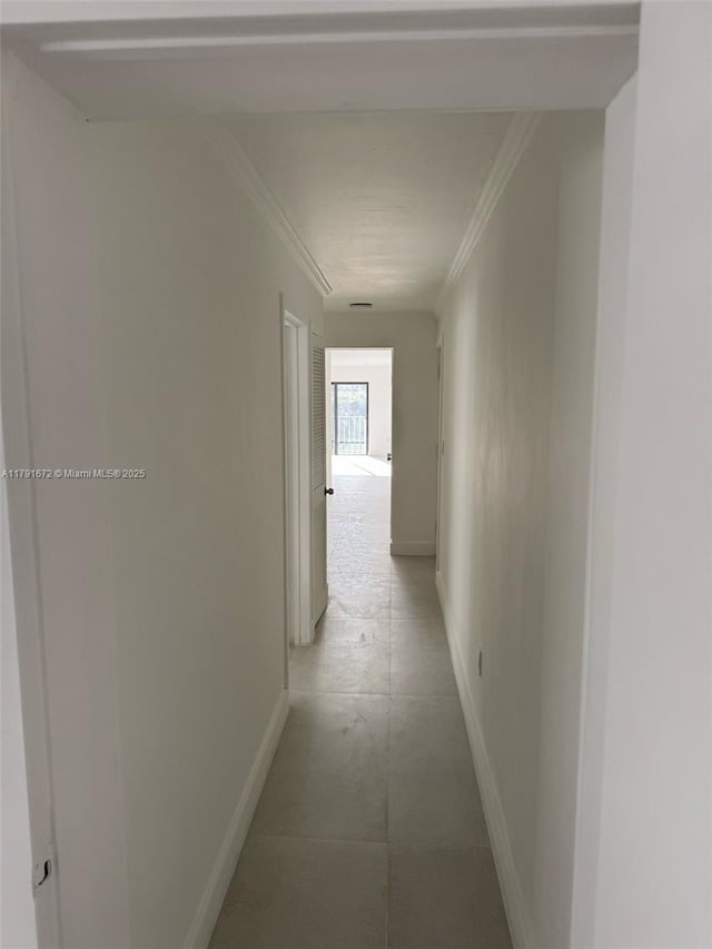 2939 Indian Creek Dr Unit 307, Miami Beach, FL 33140 - hall featuring baseboards and ornamental molding