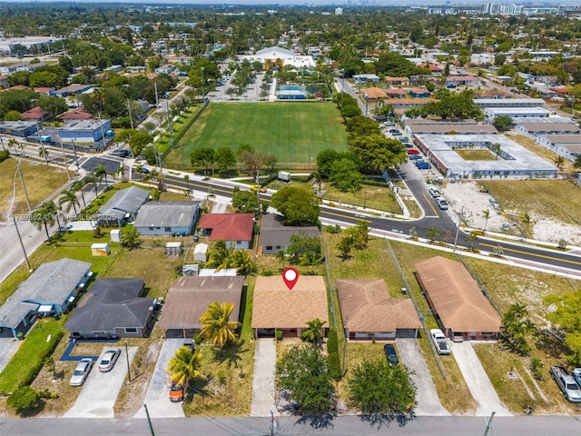 744 NW 7th St, Hallandale Beach, FL 33009 - drone / aerial view featuring a residential view