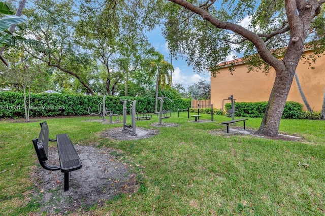 4971 Leeward Ln Unit 3004, Dania Beach, FL 33312 - view of home's community featuring fence and a yard