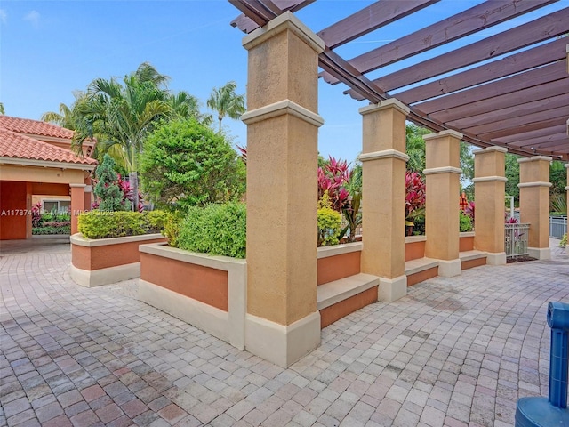 4971 Leeward Ln Unit 3004, Dania Beach, FL 33312 - view of patio / terrace with a pergola
