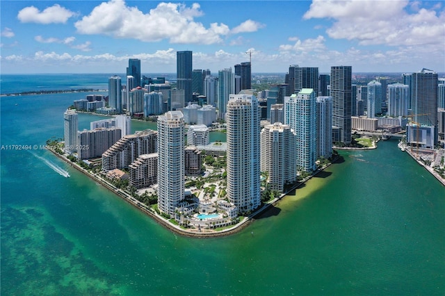 808 Brickell Key Dr Unit 3007, Miami, FL 33131 - aerial view of a nearby body of water and city skyline