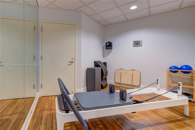 808 Brickell Key Dr Unit 3007, Miami, FL 33131 - office with wood finished floors, a drop ceiling, and recessed lighting
