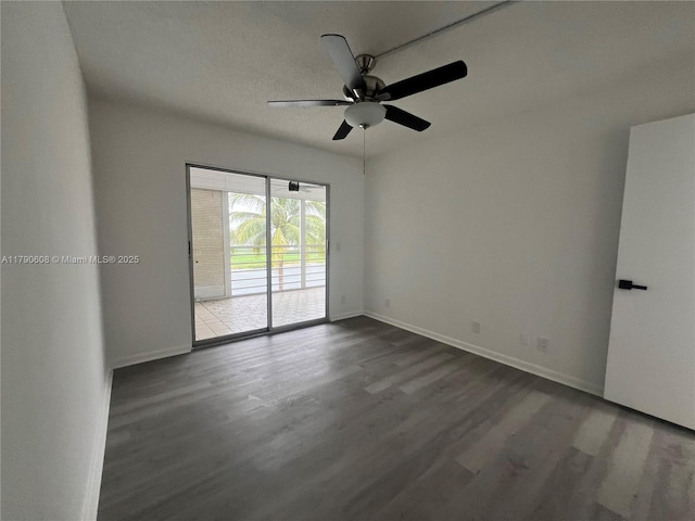 3089 E Yarmouth E Unit 3089, Boca Raton, FL 33434 - empty room with wood finished floors and a ceiling fan