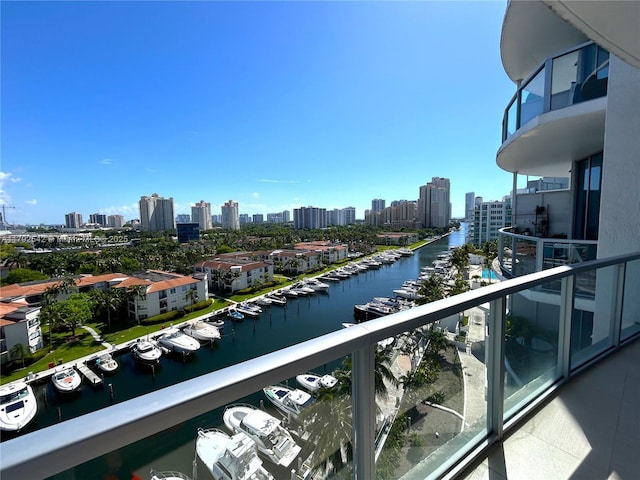 3029 NE 188th St Unit 905, Aventura, FL 33180 - balcony with a view of skyline, view of marina, and a water view