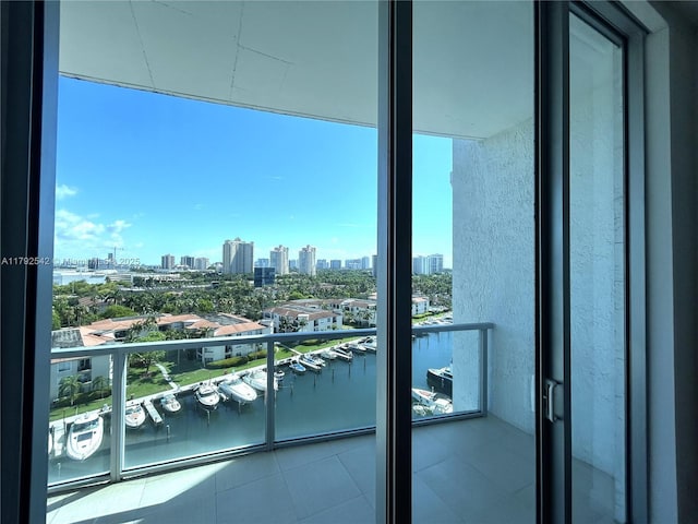 3029 NE 188th St Unit 905, Aventura, FL 33180 - balcony featuring a skyline view, view of marina, and a water view