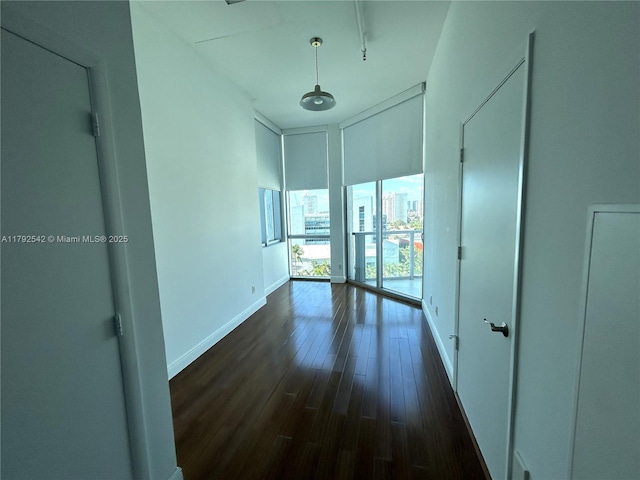 3029 NE 188th St Unit 905, Aventura, FL 33180 - hall with baseboards and dark wood finished floors