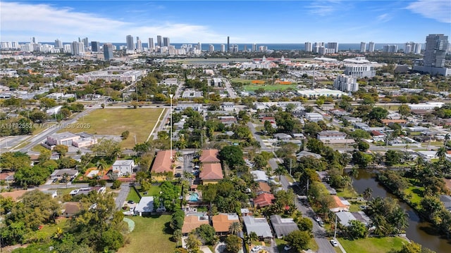 330 SW 2nd Ave Unit 3, Hallandale Beach, FL 33009 - bird's eye view with a water view and a city view