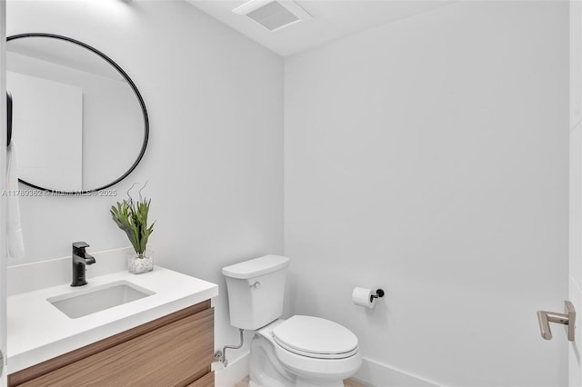 1389 SW 22nd Ter, Miami, FL 33145 - half bath featuring baseboards, visible vents, toilet, and vanity