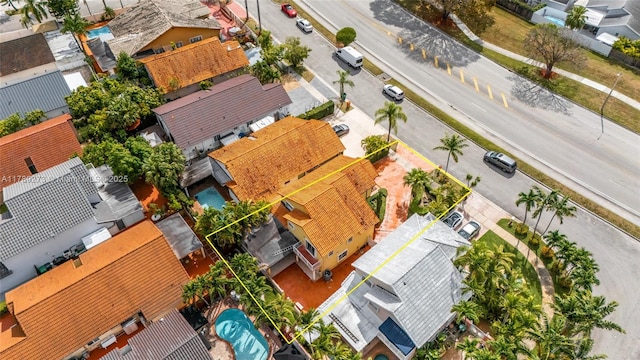 5933 SW 151st Pl, Miami, FL 33193 - aerial view of residential area with property parcel outlined