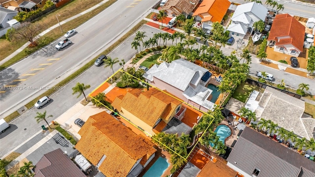 5933 SW 151st Pl, Miami, FL 33193 - aerial view of residential area with property parcel outlined