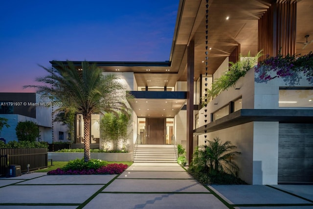 11404 N Bayshore Dr, North Miami, FL 33181 - view of exterior entry at dusk