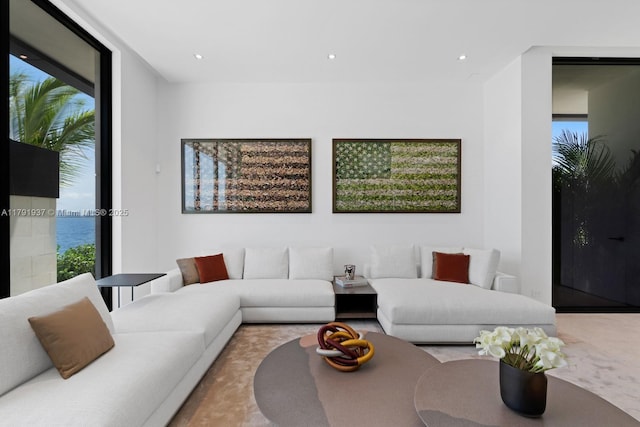 11404 N Bayshore Dr, North Miami, FL 33181 - living area featuring recessed lighting