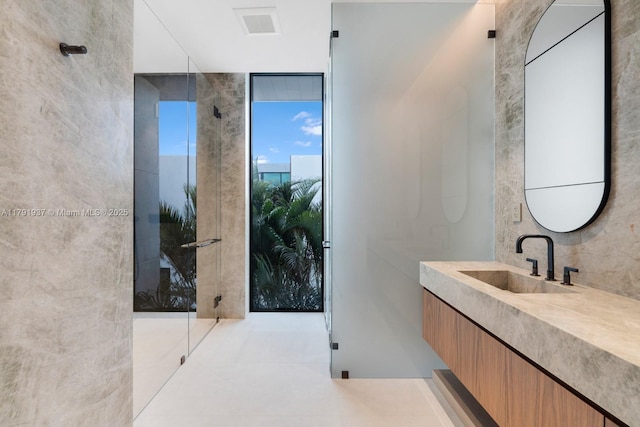 11404 N Bayshore Dr, North Miami, FL 33181 - bathroom with vanity and a shower