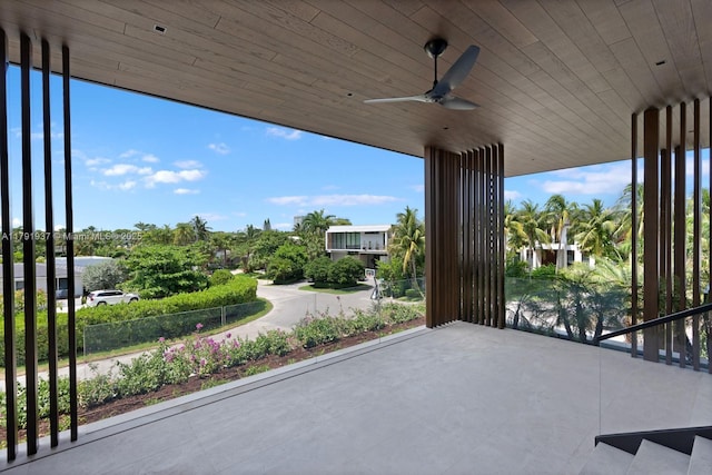 11404 N Bayshore Dr, North Miami, FL 33181 - view of patio / terrace with ceiling fan