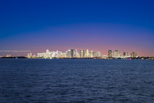 11404 N Bayshore Dr, North Miami, FL 33181 - water view featuring city skyline