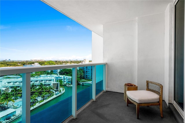 balcony with a city view