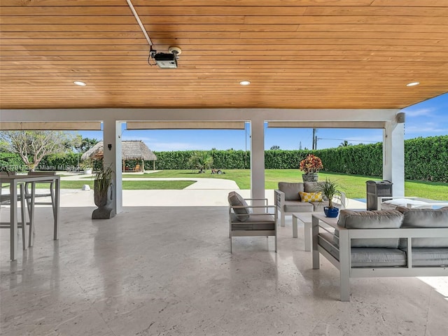 view of patio / terrace featuring an outdoor hangout area