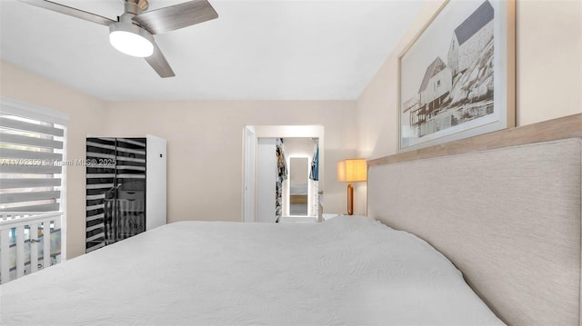 bedroom with a ceiling fan