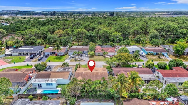 drone / aerial view featuring a residential view
