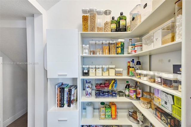 view of pantry