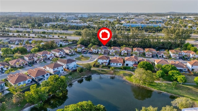 10371 NW 10th St, Miami, FL 33172 - aerial perspective of suburban area featuring a large body of water