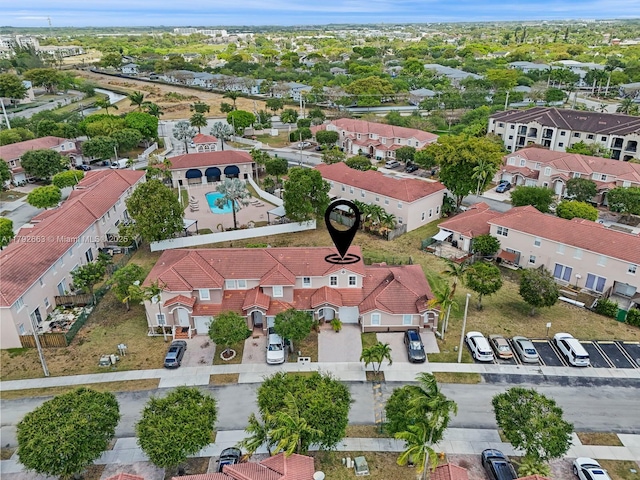 birds eye view of property featuring a residential view
