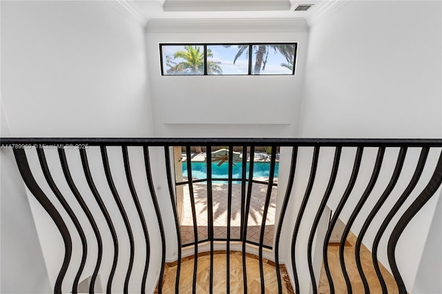 260 NE Wavecrest Ct, Boca Raton, FL 33432 - detailed view of ornamental molding and wood finished floors