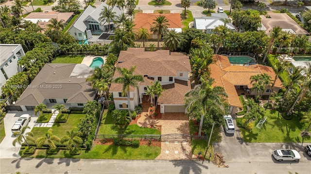 260 NE Wavecrest Ct, Boca Raton, FL 33432 - aerial view of residential area with a pool
