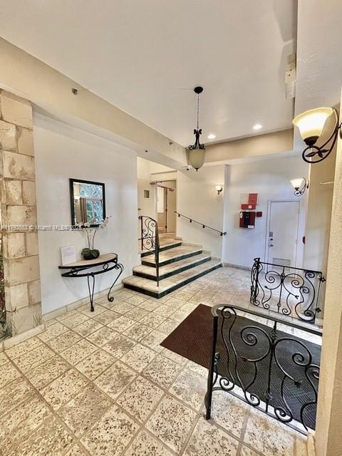 community lobby featuring stairs