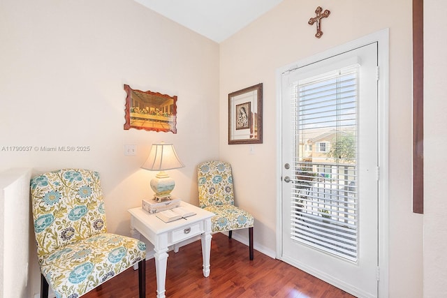 13127 SW 42nd St Unit 6203, Miramar, FL 33027 - living area featuring baseboards and wood finished floors